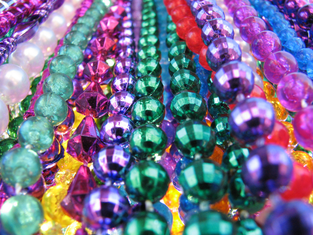 photo of mardi gras beads