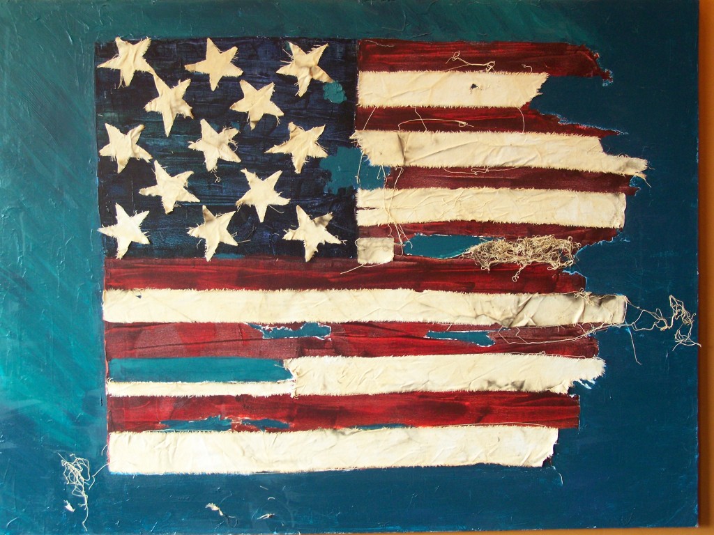 american flag painting