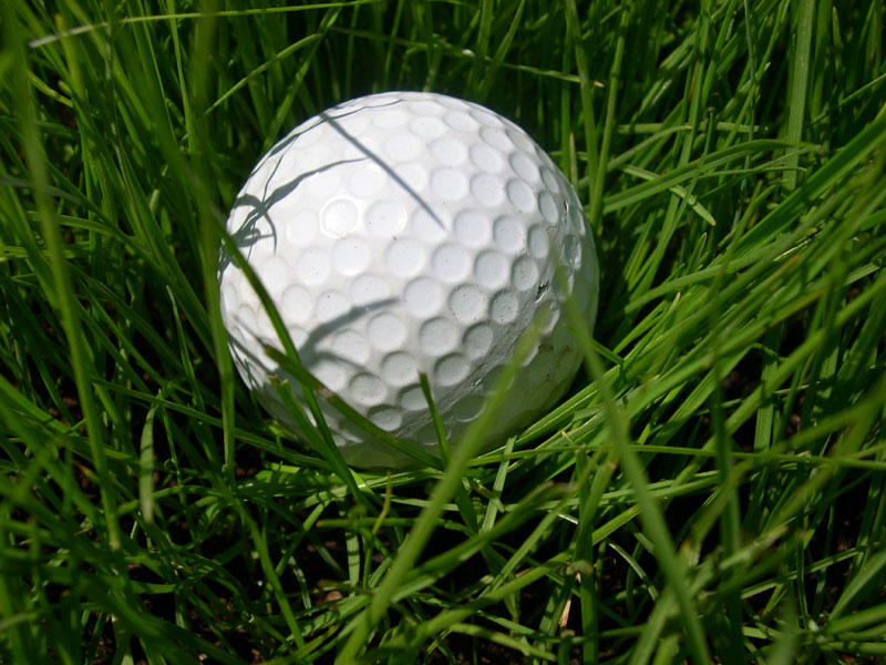 image of golf ball in grass