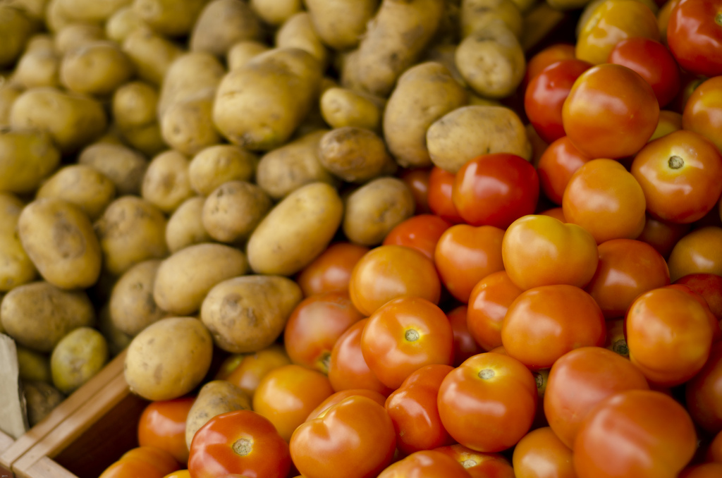 photo of tomatos and potatoes